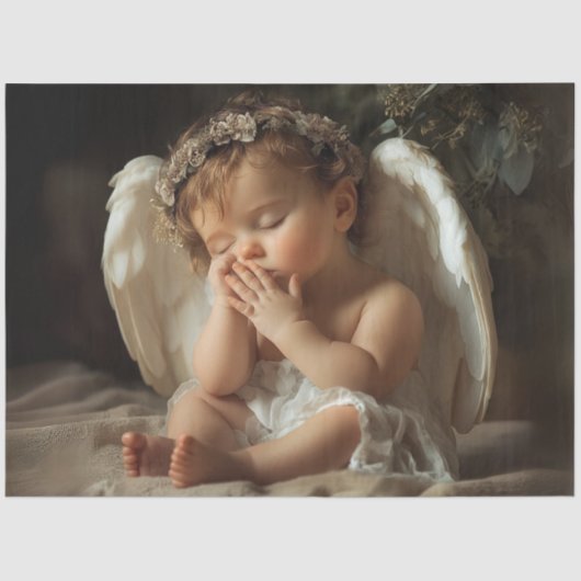 Decoupage Cherubic Baby Angelic Wings Tissuepapier (Voorkant)