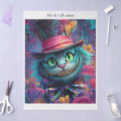 Decoupage Cheshire Cat Fits 16x20 Canvas Tissuepapier (Craft)