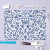 Decoupage Chinoiserie Blue Floral Tissuepapier (Craft)