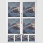 Decoupage Christmas Train Winter Scene Ireland Tissuepapier (Voorkant)