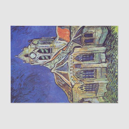 Decoupage Church of Auvers Van Gogh Tissuepapier (Voorkant)