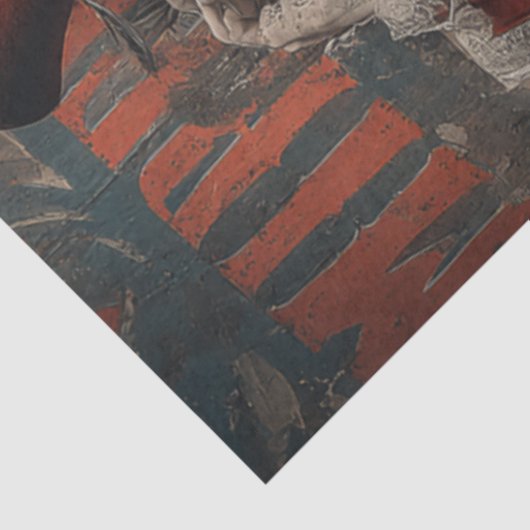 Decoupage  Circus Master Storytelling Tissuepapier (Detail)