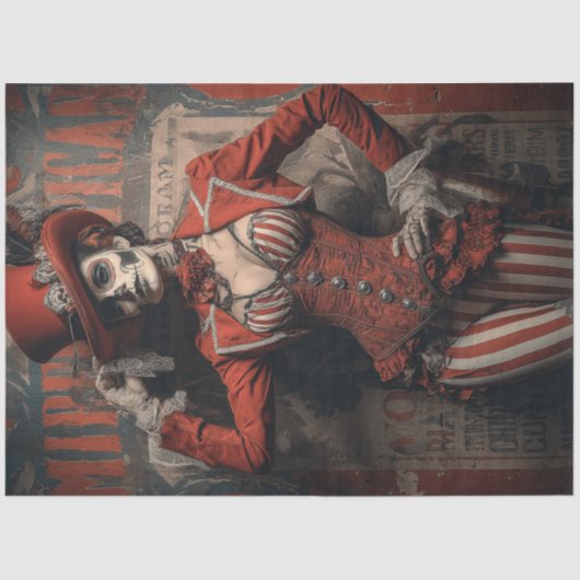 Decoupage Circus Master Storytelling Tissuepapier (Voorkant)