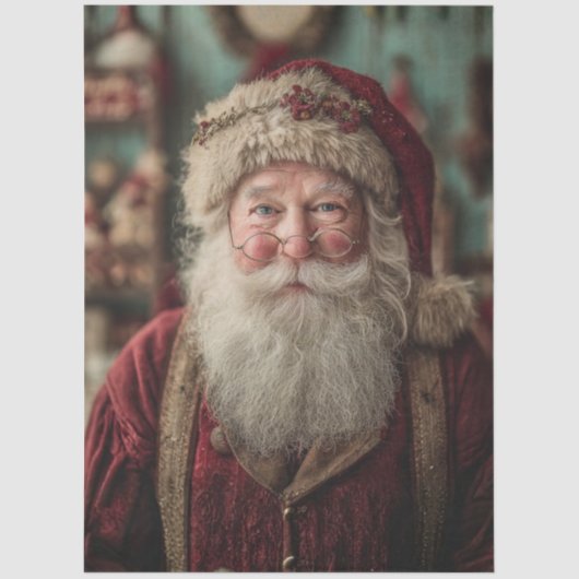 Decoupage Classic Photo Santa Claus  Tissuepapier (Voorkant)