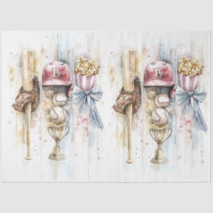 Decoupage Collage Verticals Baseball Theme Tissuepapier