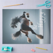 Decoupage Comical Whimsical Horse Be Happy Tissuepapier (Craft)