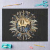 Decoupage Crescent Intriculate Celestial Sun Tissuepapier (Craft)