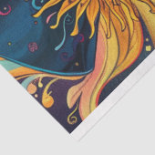 Decoupage Dag van Dead Skeleton Levendig Gekleurd Tissuepapier (Detail)