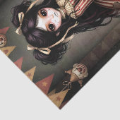 Decoupage Dark Circus Doll Tissuepapier (Detail)