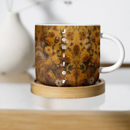 Découpage d'arrière-plan d'une Mug Floral Boho de 