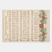 Découpage de la feuille de musique de Noël - Set 1 (Devant)