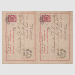 Découpage de papier de soie - Carte postale allema