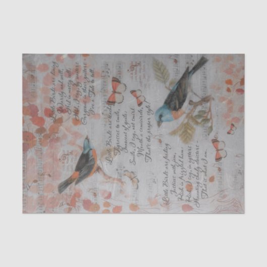Découpage de papier de soie - Chante une chanson (Recto)
