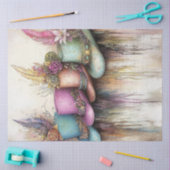 Decoupage Decorated Petten Veerelementen Tissuepapier (Craft)