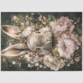 Decoupage Delicate Easter Rabbit Floral Design Tissuepapier (Voorkant)