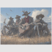 Decoupage Desert Skeleton Fur Feathers Funk Band Tissuepapier (Voorkant)