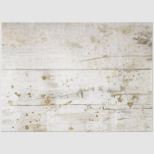 Decoupage Distressed Cream Houten Panel Faux Wall Tissuepapier