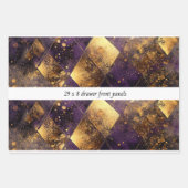 Decoupage Drawer Panel Luxe Diamond Purple Gold Inpakpapier Vel (Voorkant)