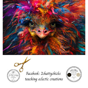 Decoupage Droombeeld Struisvogel Gekkigheid Tissuepapier