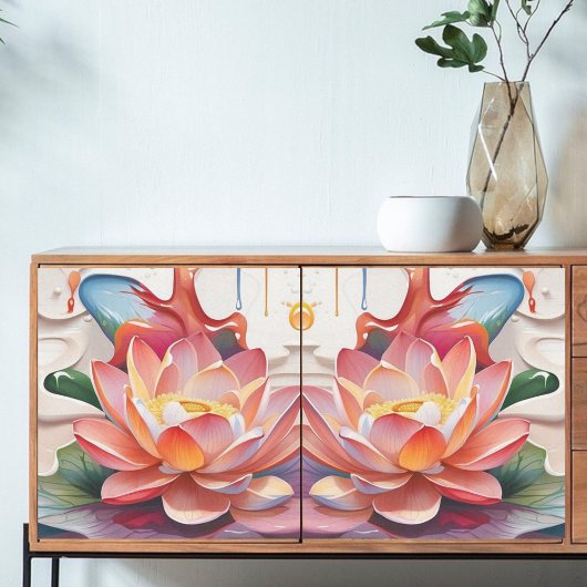 Decoupage Druppelende Lotus Art Tissuepapier