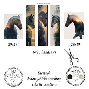 Decoupage Dubbele Belichting Paarden Handaandoorza Inpakpapier Vel