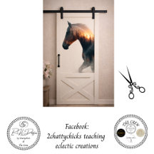 Decoupage Dubbele Belichting Rustieke Paard Wandde