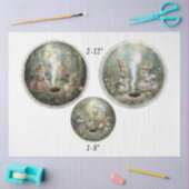 Decoupage Easter Storybook Forest 12" & 8" Circles Tissuepapier (Craft)