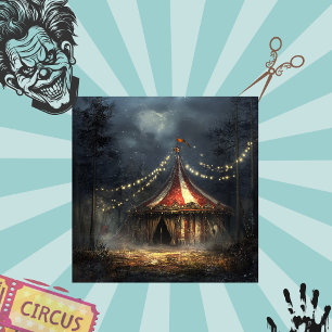 Decoupage Eerie Gothic Circus Tent Tissuepapier