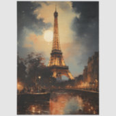 Decoupage Eiffeltoren Parijs Nightscape Tissuepapier (Voorkant)