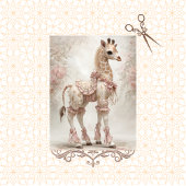 Decoupage Elegante Giraffe in Antiek Jurk Tissuepapier