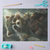 Decoupage Enchanted Racoon Forest Archer Tissuepapier (Craft)