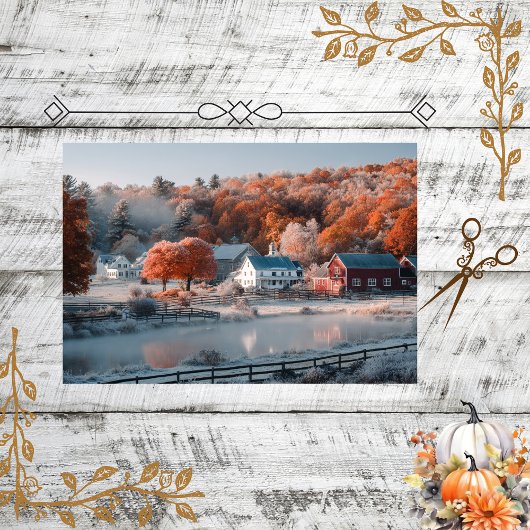 Decoupage Engeland Herfst Frost Autumn Fiery Hues Tissuepapier