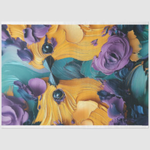 Decoupage Exotische Conure Papegaaien Levendig Gek Tissuepapier