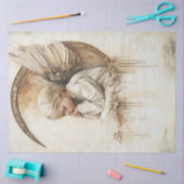 Decoupage Faith Base Angel Sitting Moon Tissuepapier (Craft)