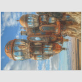 Decoupage Fantasy Ballonnen Futuristisch Landschap Tissuepapier (Voorkant)