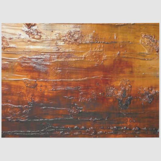 Decoupage Faux Copper Metal Amber Finish Tissuepapier (Voorkant)