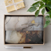 Decoupage Faux Finish Zwart Goud Marmer Effect Tissuepapier (Geschenk)