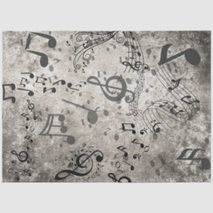 Decoupage Faux Music Achtergrond Getextureerde not Tissuepapier