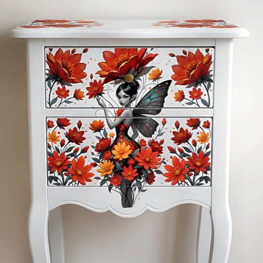 Découpage Fée Fleur Caprice Papier de Soie