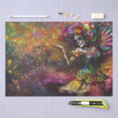Decoupage Feestelijke Dia de los Muertos Dancer Tissuepapier (Craft)