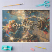 Decoupage Fiesta van het Dode Halloween Skelet Tissuepapier (Craft)
