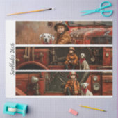 Decoupage Firefighter Truck Kid Dalmatian Handsaw Tissuepapier (Craft)