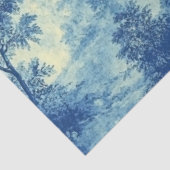 Decoupage Frans landschap Blauw Wit Palet Tissuepapier (Detail)