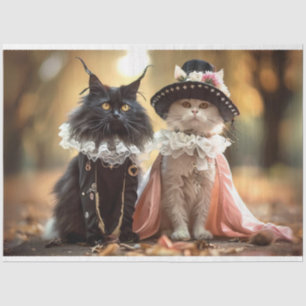 Decoupage Franse katten Mystique & Hertogin Tissuepapier