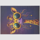 Decoupage Funky Giraffe Yellow Sunglasses A Diva Tissuepapier (Voorkant)