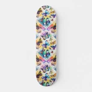 Decoupage geïnspireerd vlinder collage skateboard