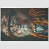 Decoupage  Gekleed Charismatische Leeuw Tissuepapier (Voorkant)