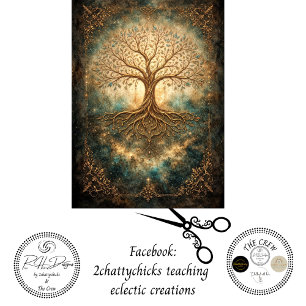 Découpage Geworteld in Zijn Hemels Licht Tissuepapier