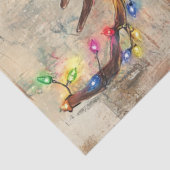 Decoupage Golden Retriever Antlers gekleurde sjaal Tissuepapier (Detail)