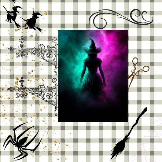 Decoupage Good Witch Wrapped in Thunder & Grace Tissuepapier